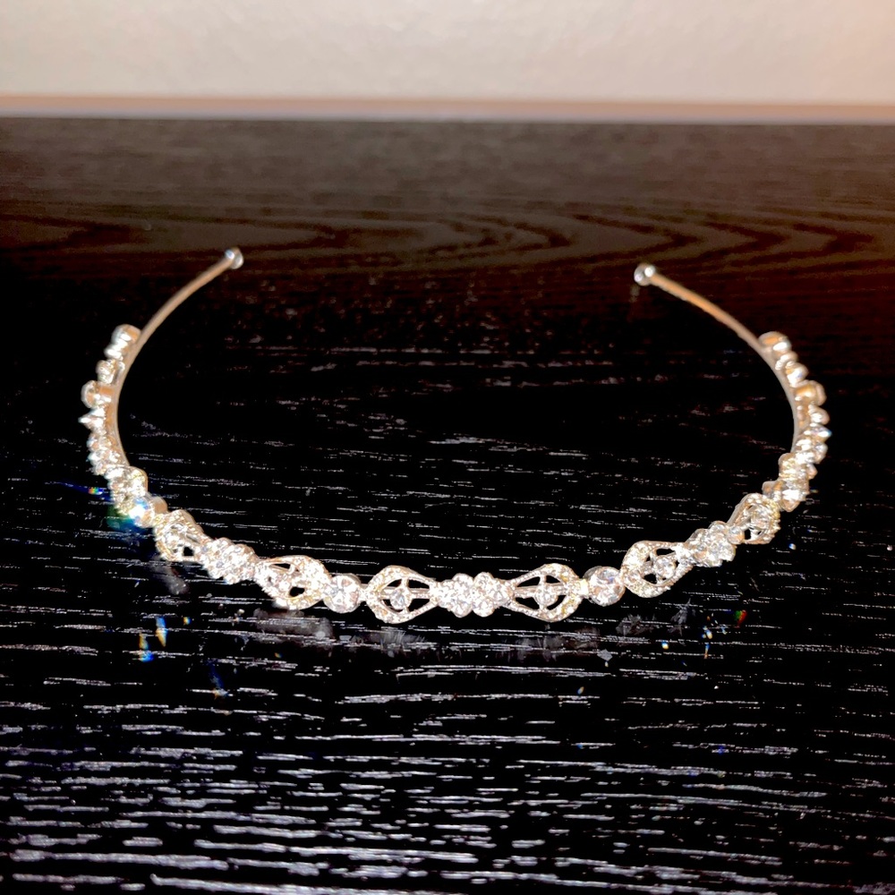 Bel Aire Bridal silver and rhinestone headband for wedding